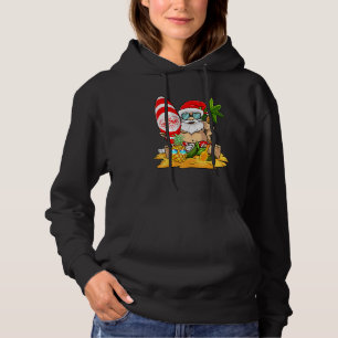 Sudadera Navidades En Julio Surfing Santa Summer Beach Vaca
