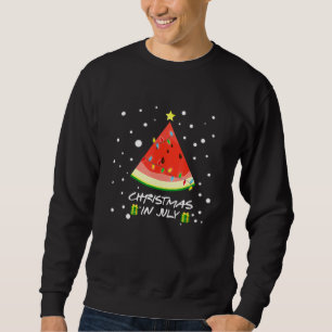 Sudadera Navidades En Julio Watermelon Christmas Tree Summe