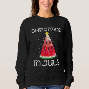 Sudadera Navidades En Julio Watermelon Christmas Tree Summe