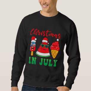 Sudadera Navidades En Julio Watermelon Ice Pops Xmas Santa 