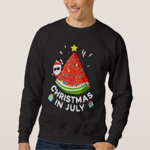 Sudadera Navidades En Julio Watermelon Santa Summer Tree 3