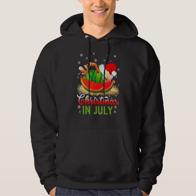 Sudadera Navidades En Julio Watermelon Xmas Verano Beach Ha (Anverso)