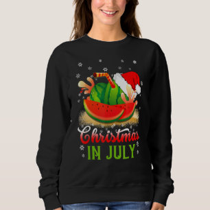 Sudadera Navidades En Julio Watermelon Xmas Verano Beach Ha
