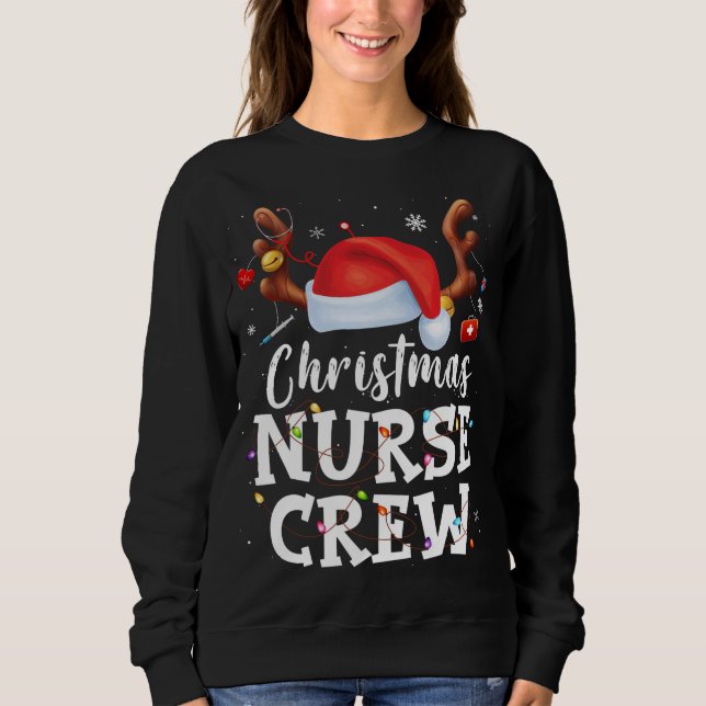 Sudadera Navidades Enfermera de Enfermería Santa Hat Enferm (Anverso)