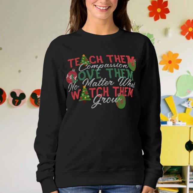 Sudadera Navidades enseñan amor inspiran temporada navideña (Subido por el creador)