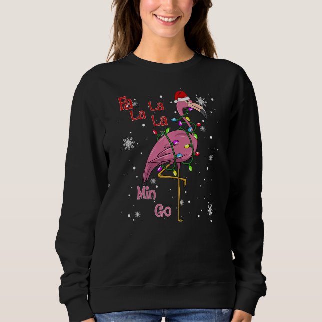 Sudadera Navidades Fa La La Mingo Flamingo (Anverso)
