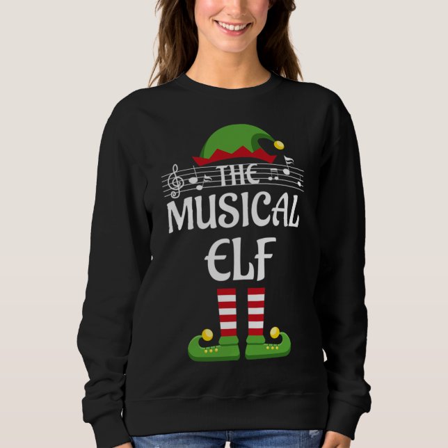 Sudadera Navidades Familia Pareja Música Elf Musical Gift L (Anverso)