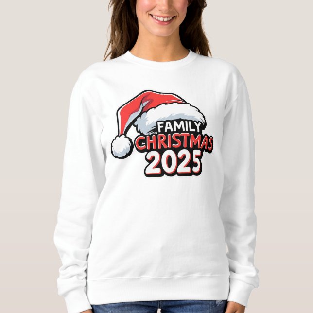 Sudadera Navidades familiares 2025 Santa Hat (Anverso)