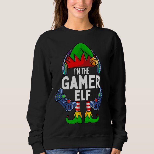 Sudadera Navidades familiares de Gamer Elf (Anverso)