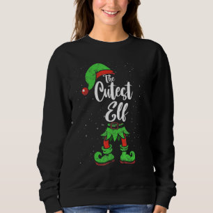 Sudadera Navidades familiares de pareja Elf más cortos Paja