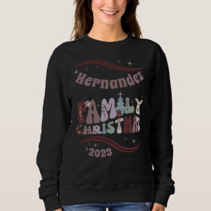 Sudadera Navidades familiares personalizados Cute Retro