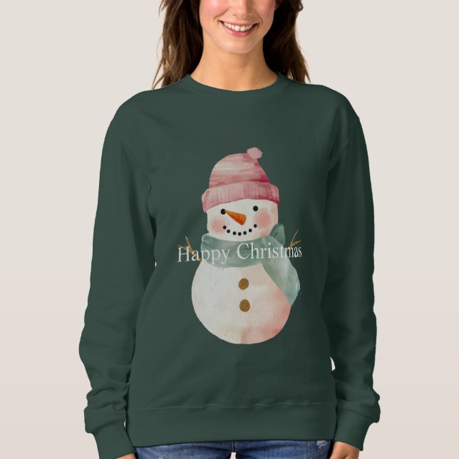 Sudadera Navidades felices de Snowman (Anverso)