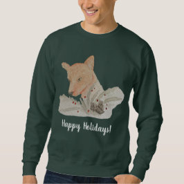 Sudadera Navidades Felices Fiestas Watercolor Fox