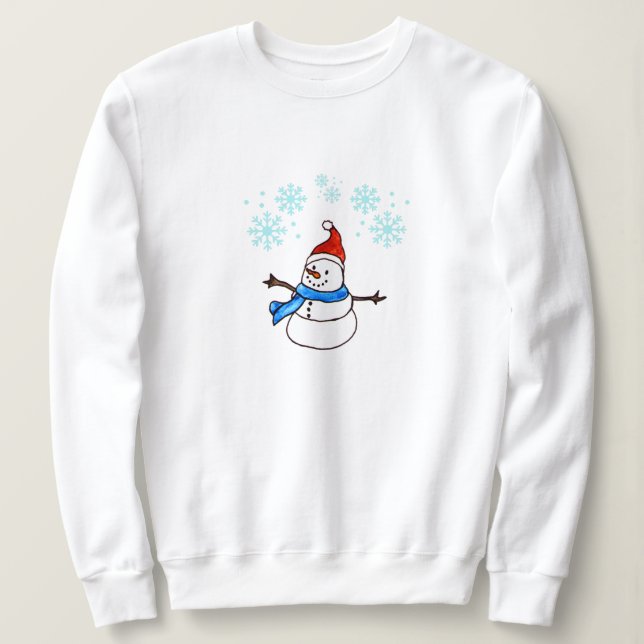 Sudadera Navidades felices Snowman Sweatshirt (Anverso del diseño)