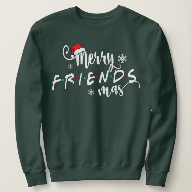 Sudadera Navidades Feliz Friendsmas Santa Hat Fami (Anverso del diseño)