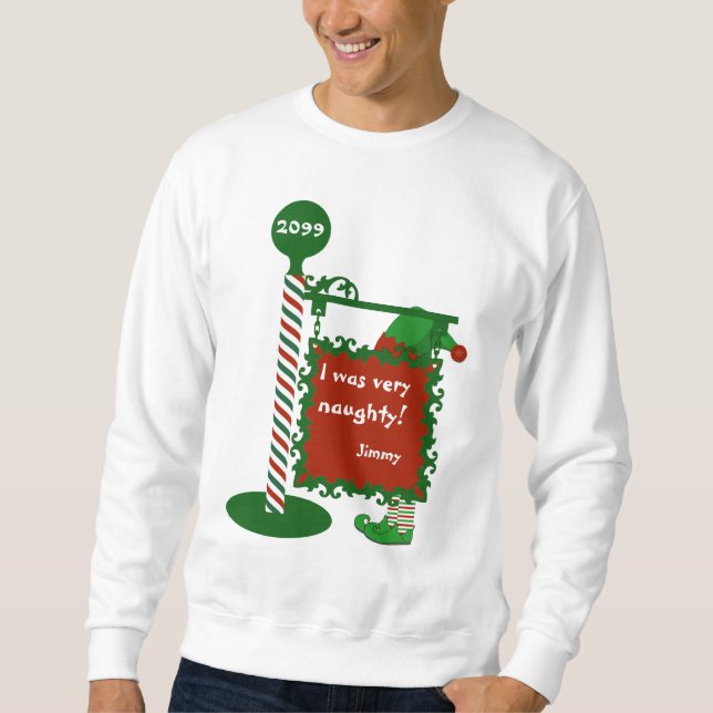 Sudadera Navidades feos Camisas suaves "Yo era muy travieso (Anverso)