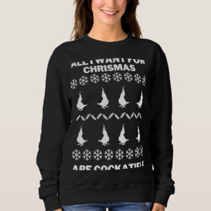 Sudadera Navidades feos de Cockatiel Todo lo que quiero Nav