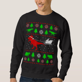 Sudadera Navidades feos de dinosaurio arrojan niño pequeño