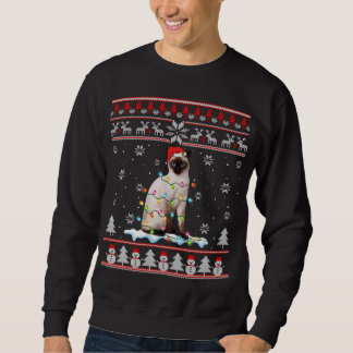 Sudadera Navidades feos de gatos siameses iluminan a curios