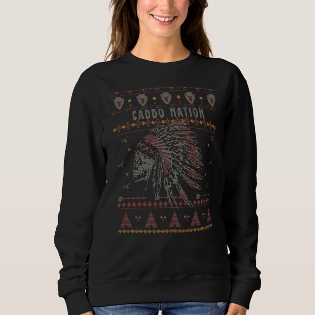Sudadera Navidades feos de la tribu india norteamericana Ca (Anverso)