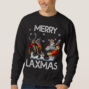 Sudadera Navidades feos de Merry LAXMAS Lacrosse Santa Rein