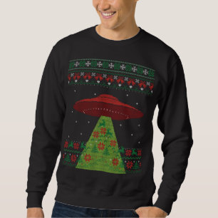 Sudadera Navidades feos de OVNI rojos y verdes