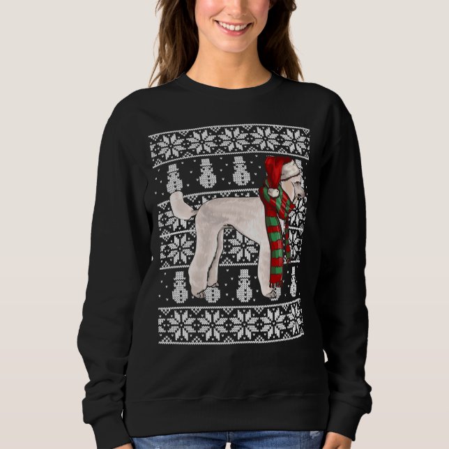 Sudadera Navidades feos de Santa Hat Xmas Poodle (Anverso)