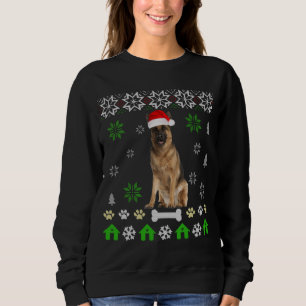 Sudadera Navidades feos del pastor alemán-Perro pastor alem