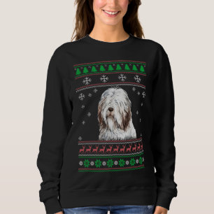 Sudadera Navidades feos del perro collie con barba