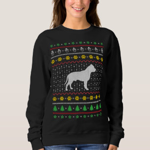 Sudadera Navidades feos del perro Pitbull adoran a Chris fe