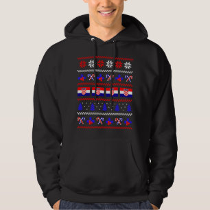 Sudadera Navidades feos endulzan la bandera de Croacia, mit
