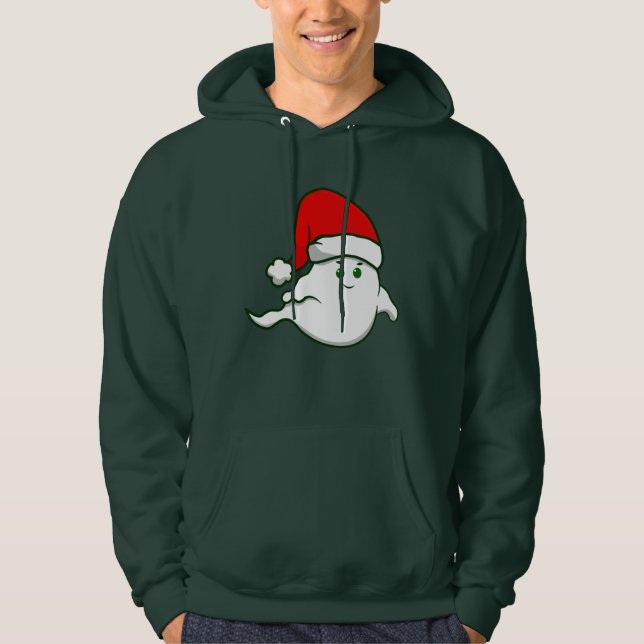 Sudadera navidades feos fantasma espeluznante verde (Anverso)
