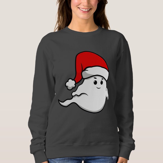 Sudadera navidades feos, fantasma santa claus, espeluznante (Anverso)