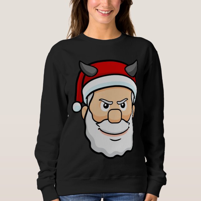 Sudadera navidades feos malvados santa (Anverso)