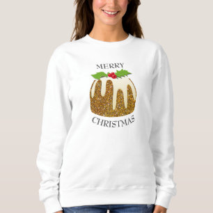 Sudadera Navidades feos PURPURINA Pudding festivo