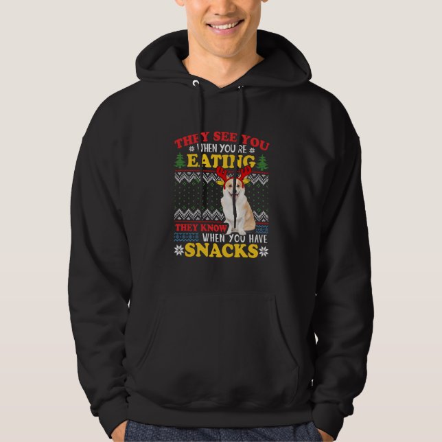 Sudadera Navidades feos que ven que estás comiendo Navidad (Anverso)