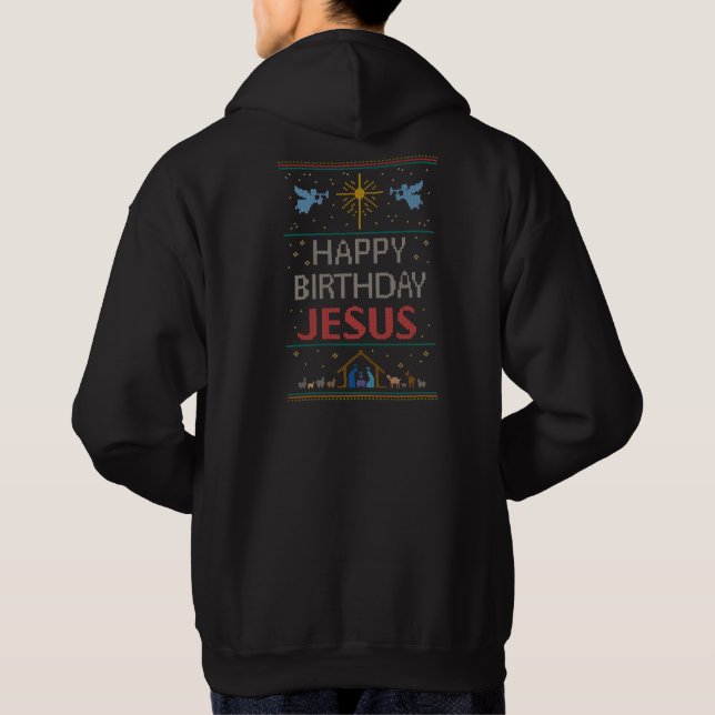 Sudadera Navidades feos religiosos color dulce Jesús (Reverso)