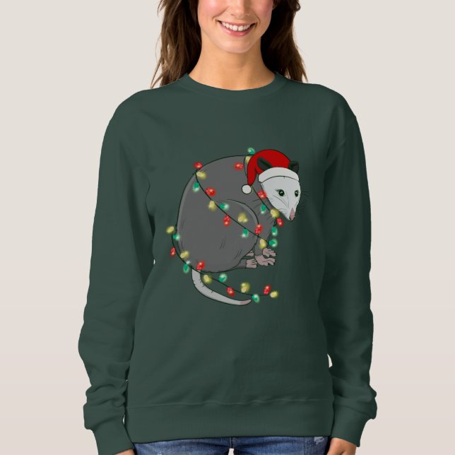 Sudadera navidades feos santa claus opossum (Anverso)