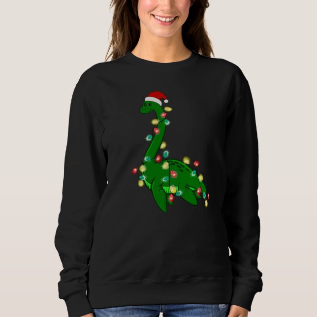 Sudadera navidades feos santa Loch ness Monster (Anverso)
