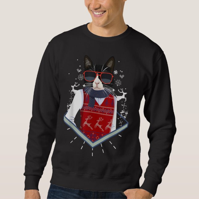 Sudadera Navidades feos sudan camisas de gato, camiseta de  (Anverso)