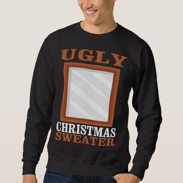 Sudadera Navidades feos sudan con espejo gráfico gracioso X (Anverso)