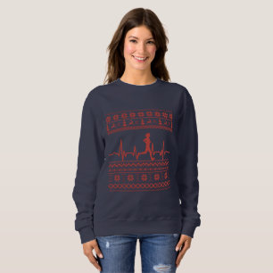 Sudadera Navidades feos sudan el corazón corriendo