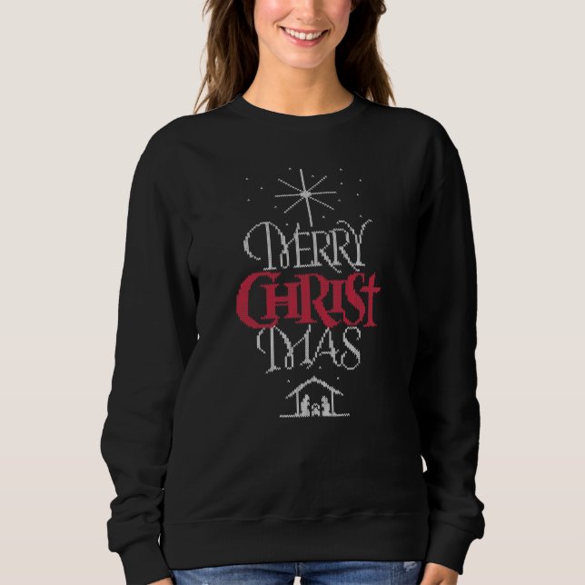Sudadera Navidades feos sudan la nacionalidad cristiana Jes (Anverso)
