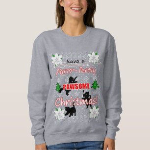 Sudadera ¡Navidades feos sudan para los amantes del gato!