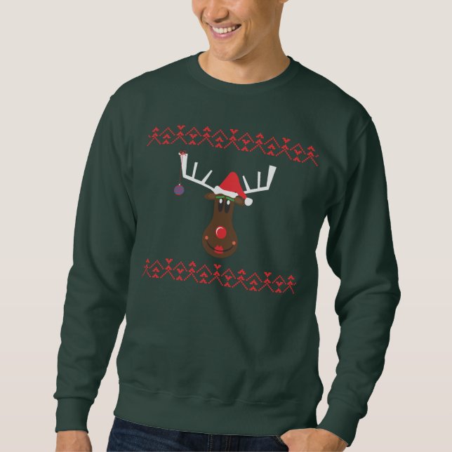 Sudadera Navidades feos sudan reno (Anverso)