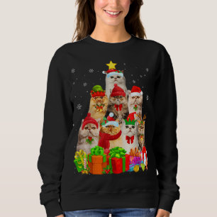 Sudadera Navidades feos sudan un gato persa divertido