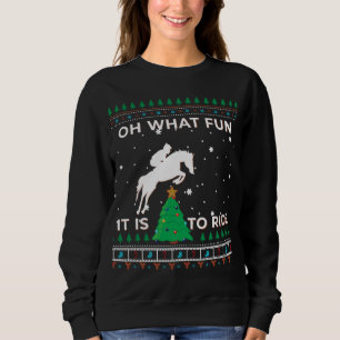 Sudadera Navidades feos sudorosos de vaquero ecuestre