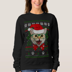 Sudadera Navidades feos y gatitos de Santa Cat suaves navid