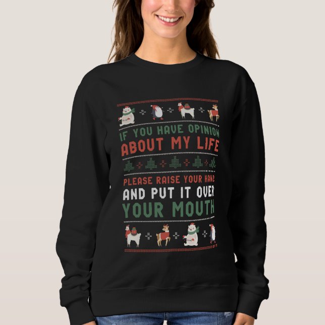Sudadera Navidades feos y graciosos embellecen una sarcásti (Anverso)