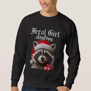 Sudadera Navidades Feral Chica Raccoon